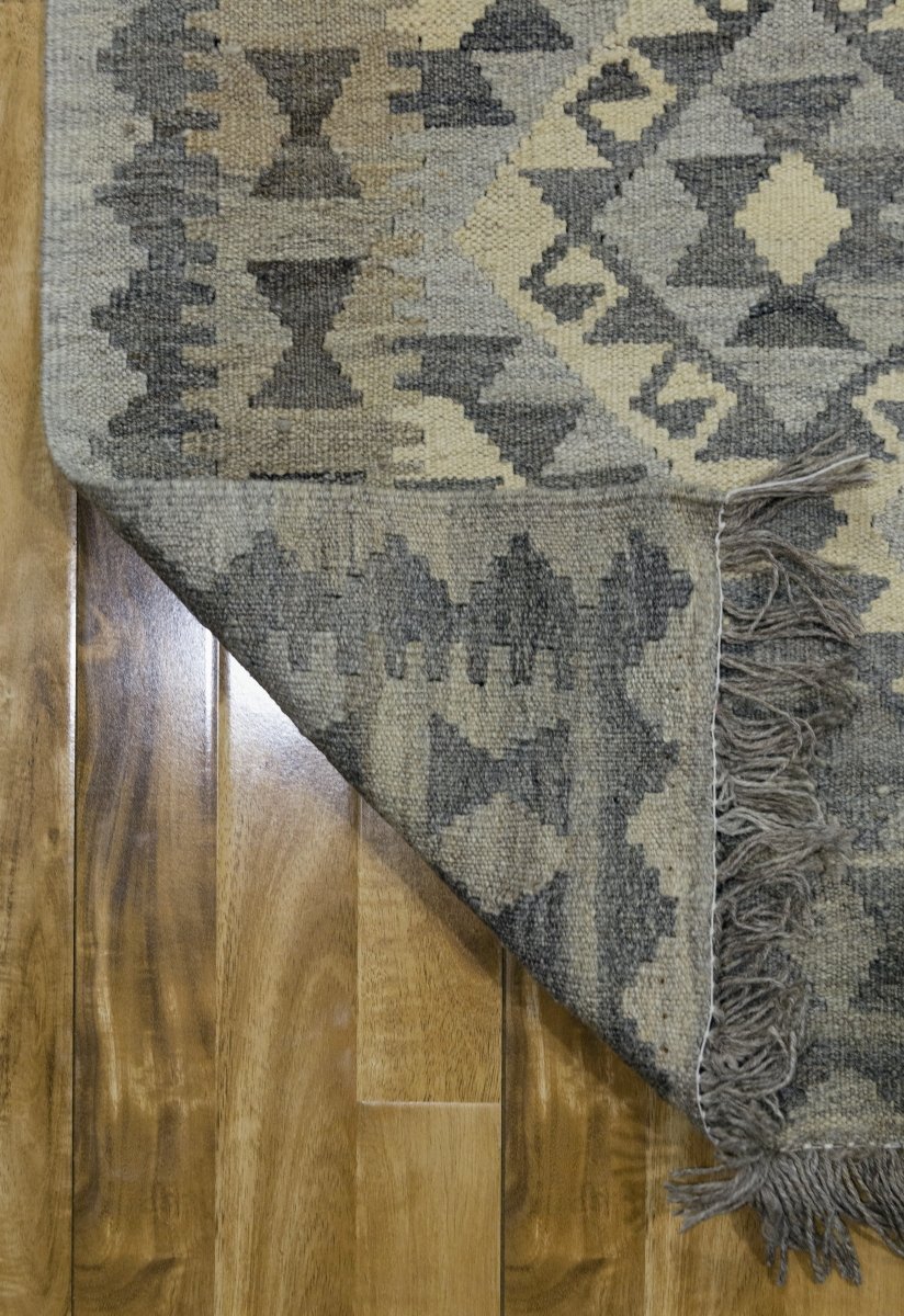 Nuetral Bohemian Kilim - Size: 6.5 x 3.1 - Imam Carpets - Online Shop