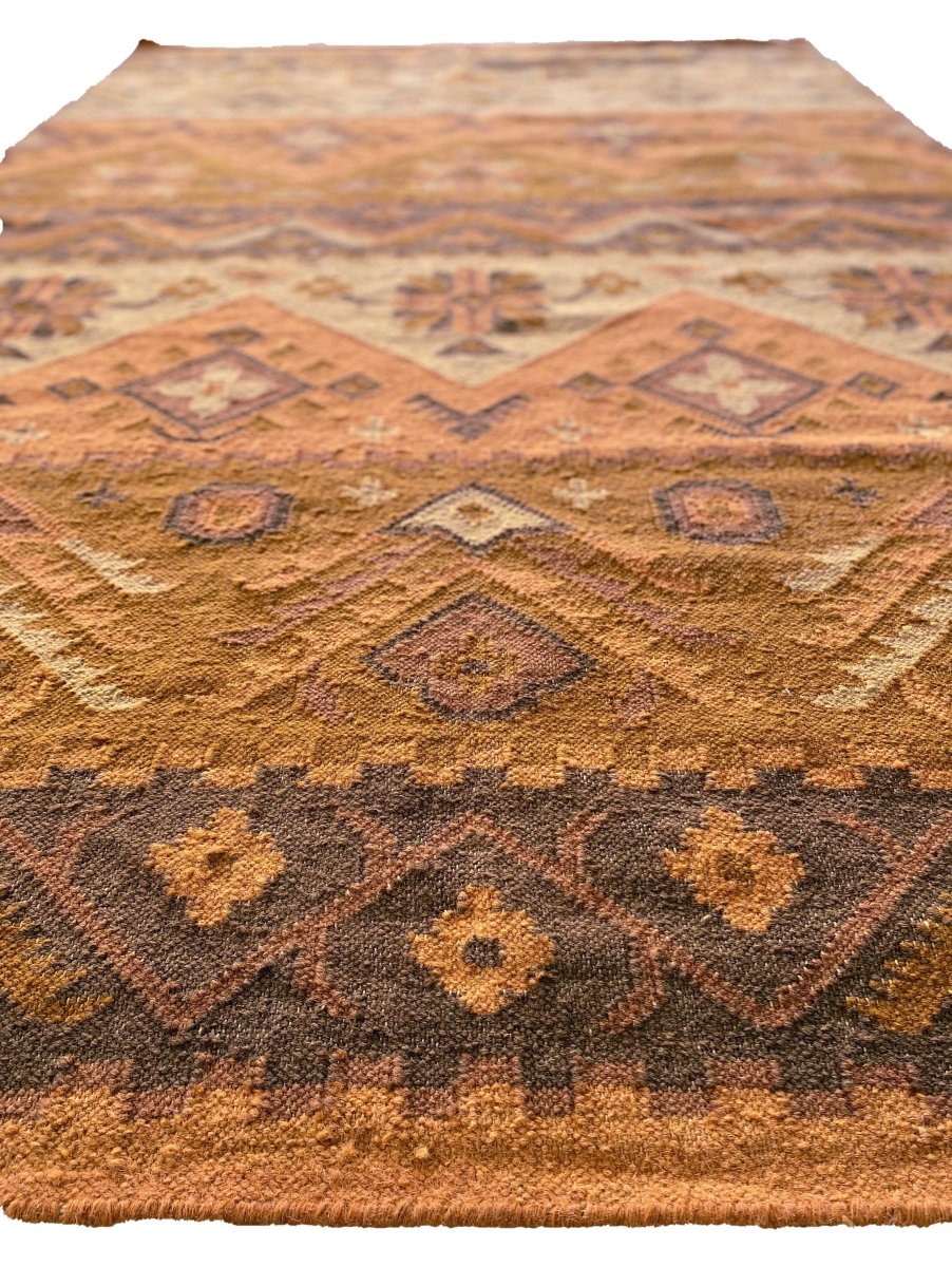 Orange kilim Rug _ Size : 8 x 5 - Imam Carpets Online Store