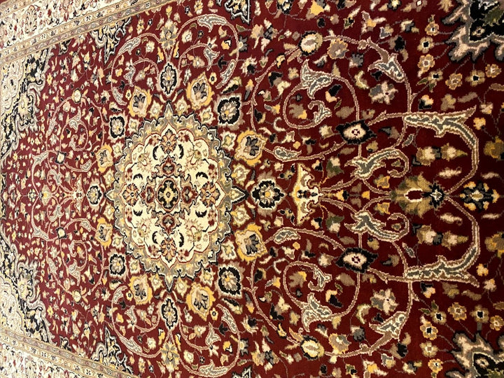Pakistani - 9.2 x 5.11- Persian Design Double Knot Carpet - Imam Carpets - Online Shop