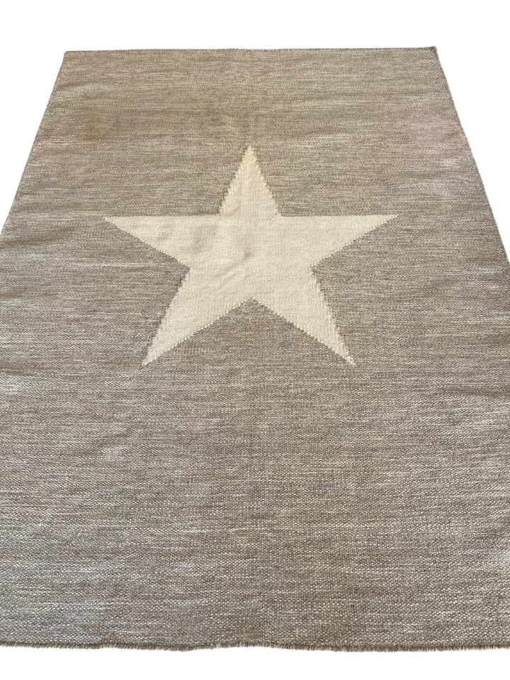 Pastel Star Dhurrie - Size: 7.5 x 5.3 - Imam Carpet Co. Home