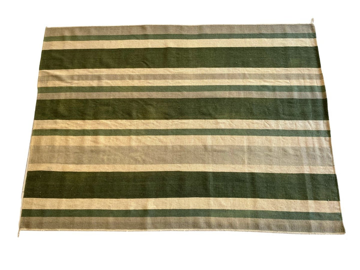 Pastel Stripe Dhurrie - Size: 7.10 x 5.7 - Imam Carpet Co. Home