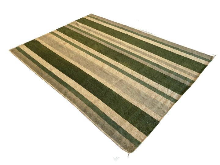 Pastel Stripe Dhurrie - Size: 7.10 x 5.7 - Imam Carpet Co. Home