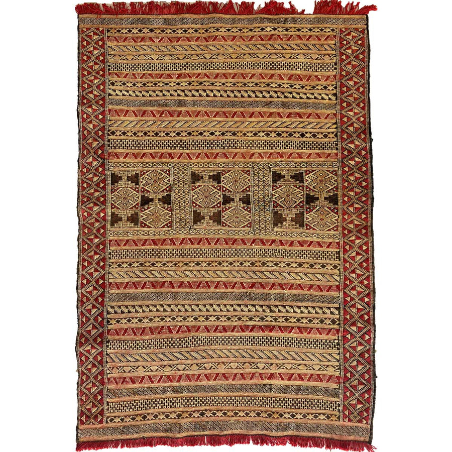Peru Sumak Silk Kilim - 5.2 x 3.5 - Imam Carpets - Online Shop