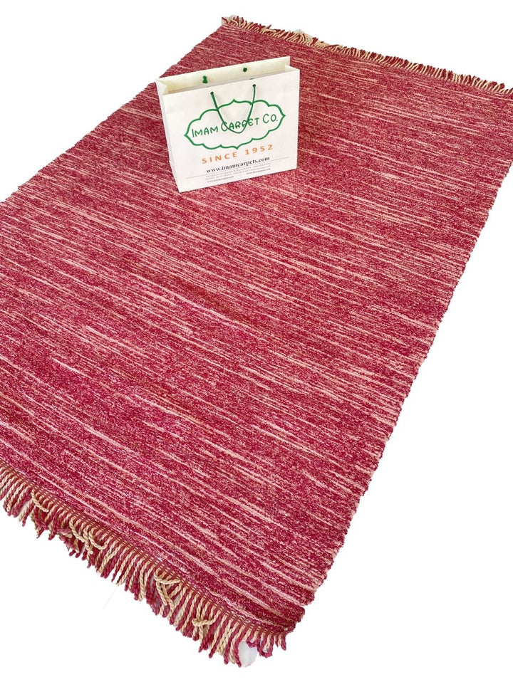 Pink Stripes Rug - Size: 6.8 x 4.7 - Imam Carpets Online Store