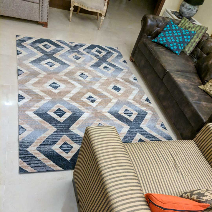 Premium Geometric Modern Rug - Size: 7.6 x 5.3 - Imam Carpets - Online Shop