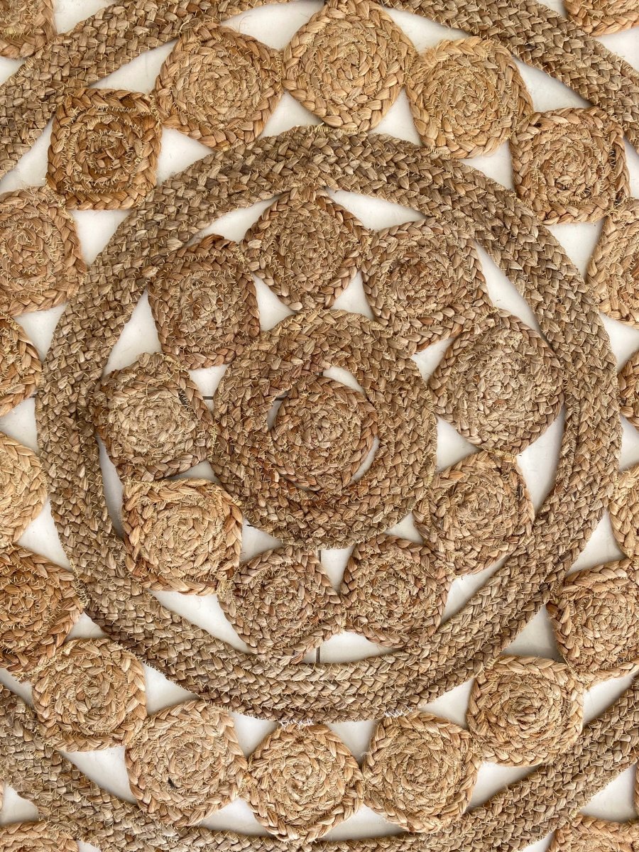Round Jute Rug - Size: 3' 5" - Imam Carpets Online Store