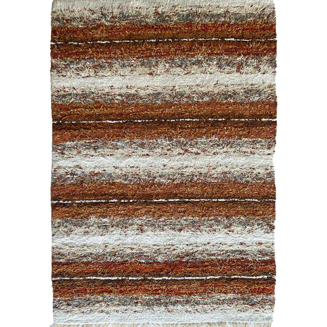 Stripe Shag Wool Rug - Size: 7.9 x 5.4 - Imam Carpets - Online Shop