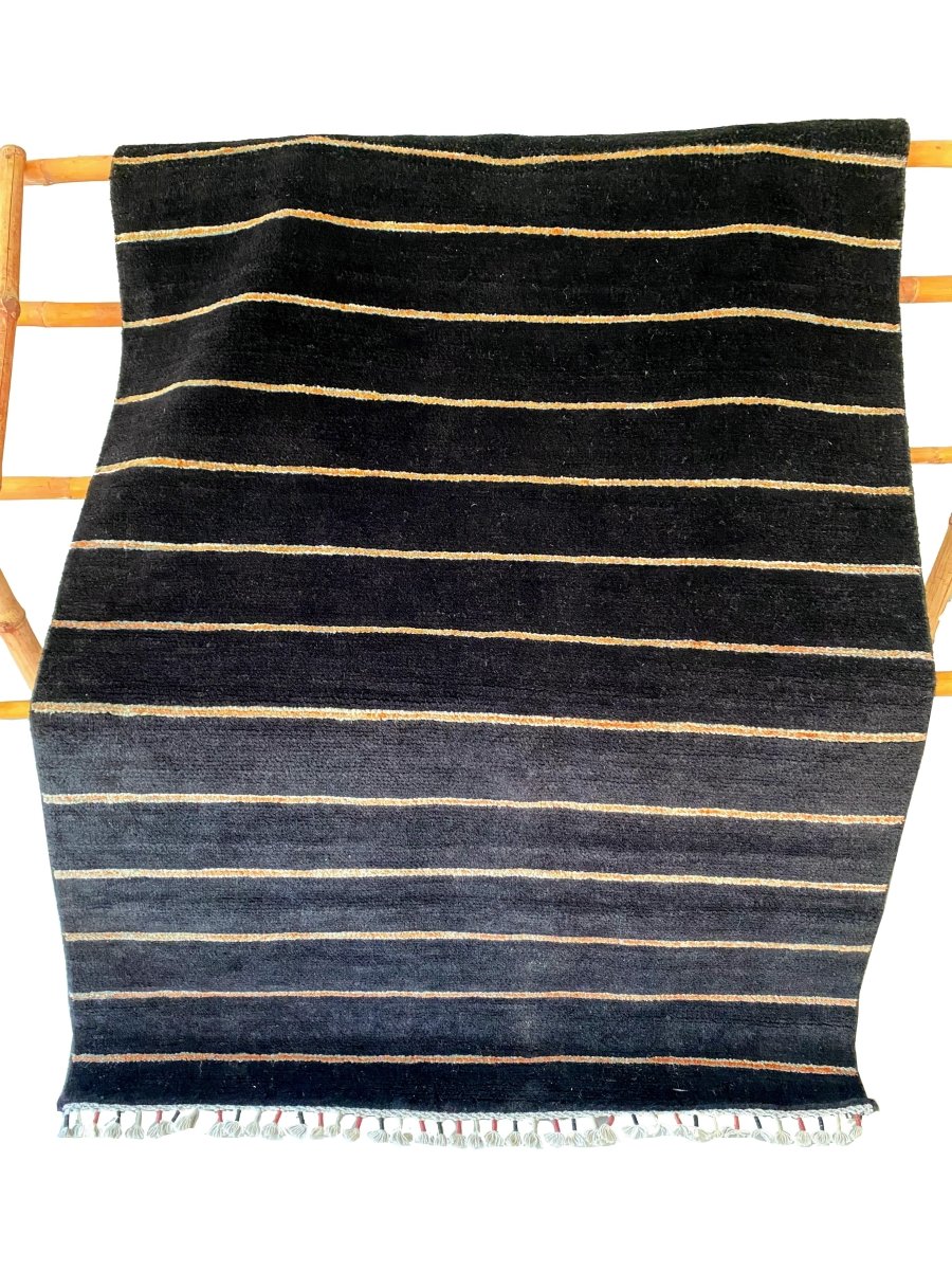 Striped Rug with Tassels - Size: 6.6 x 4.2 - Imam Carpets - Online Shop