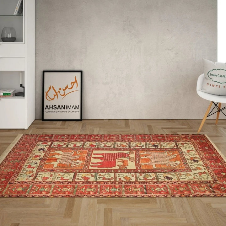 Sumak Silk- 4 x 6 - Handmade Kilim - Imam Carpets - Online Shop