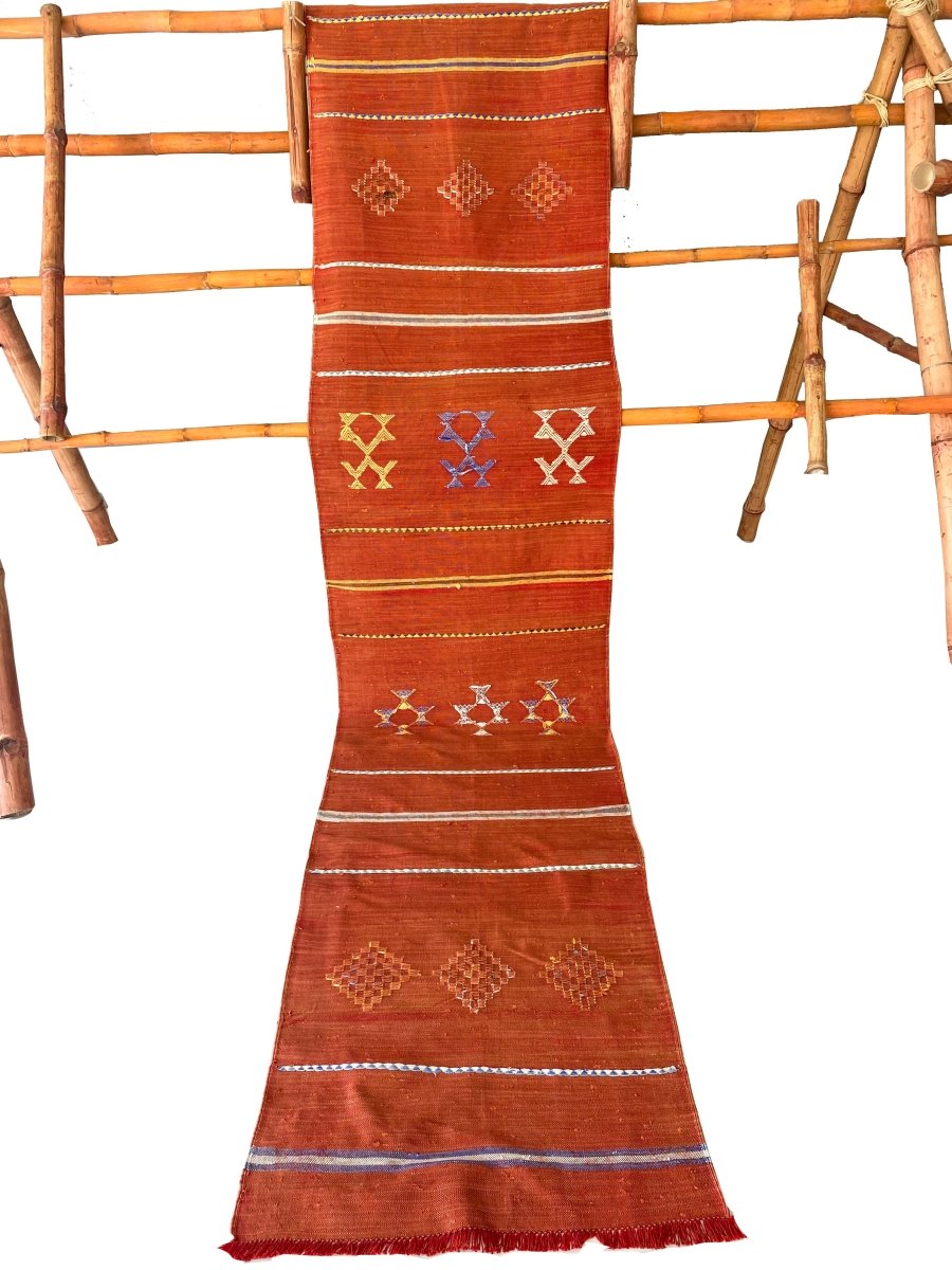 Sumak Silk Turkish Kilim - Size: 9.4 x 2 - Imam Carpets - Online Shop