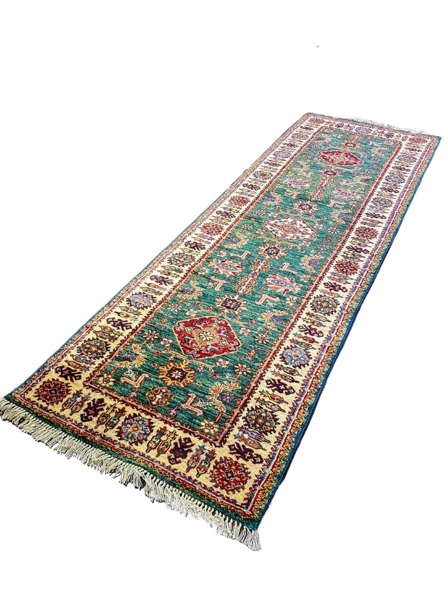 Super Kazak - 2.8 x 8 (Runner) - Afghani Handmade Carpet - Imam Carpets - Online Shop