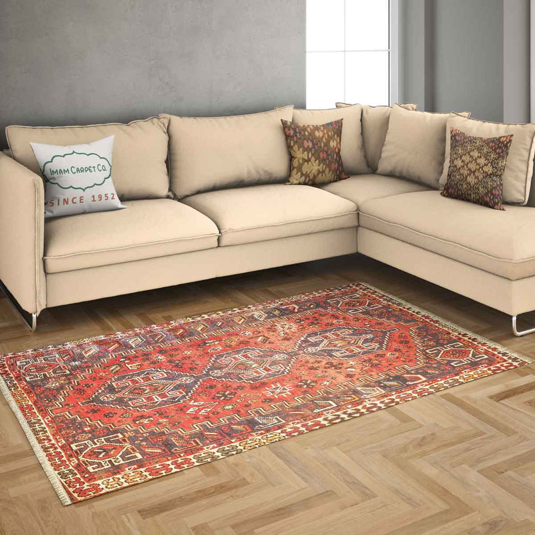 Tribal - 5.4 x 7.10 - Shirazi Persian Handmade Carpet - Imam Carpets - Online Shop