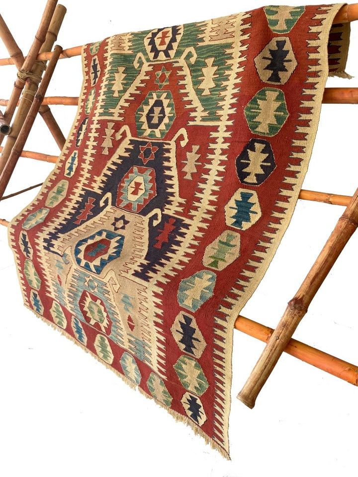 Turkish Kilim - Size: 5.3 x 4 - Imam Carpets - Online Shop