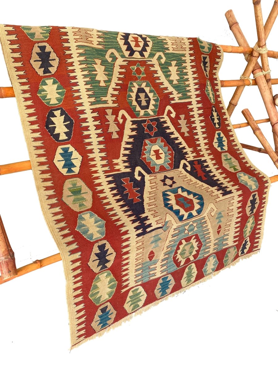 Turkish Kilim - Size: 5.3 x 4 - Imam Carpets - Online Shop