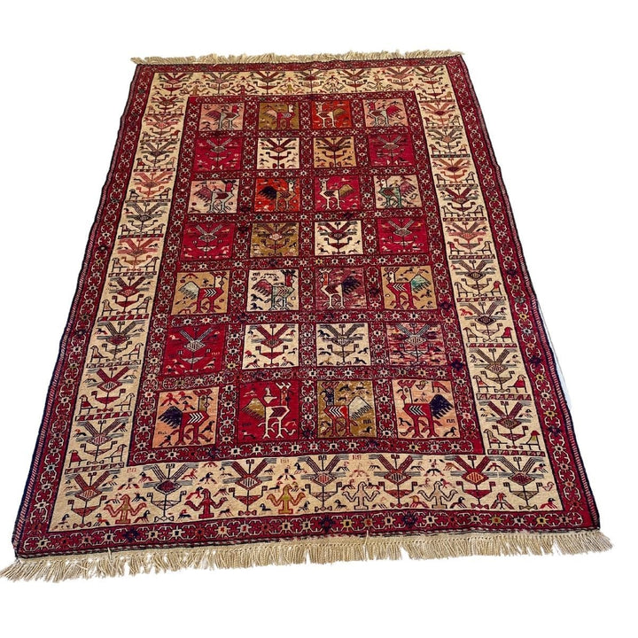Turkish Sumak Kilim - Size: 5.11 x 4.2 - Imam Carpets - Online Shop