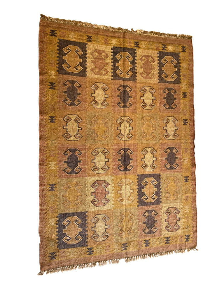 Vintage Afghani Kilim - Size: 7.11 x 5.9 - Imam Carpet Co. Home