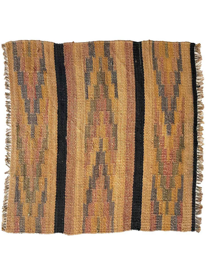 Vintage Jute Rug - Size: 4.7 x 4.4 - Imam Carpet Co