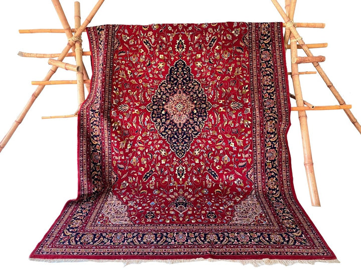 Vintage Kashan Rug - Size: 10.2 x 6.4 - Imam Carpet Co. Home
