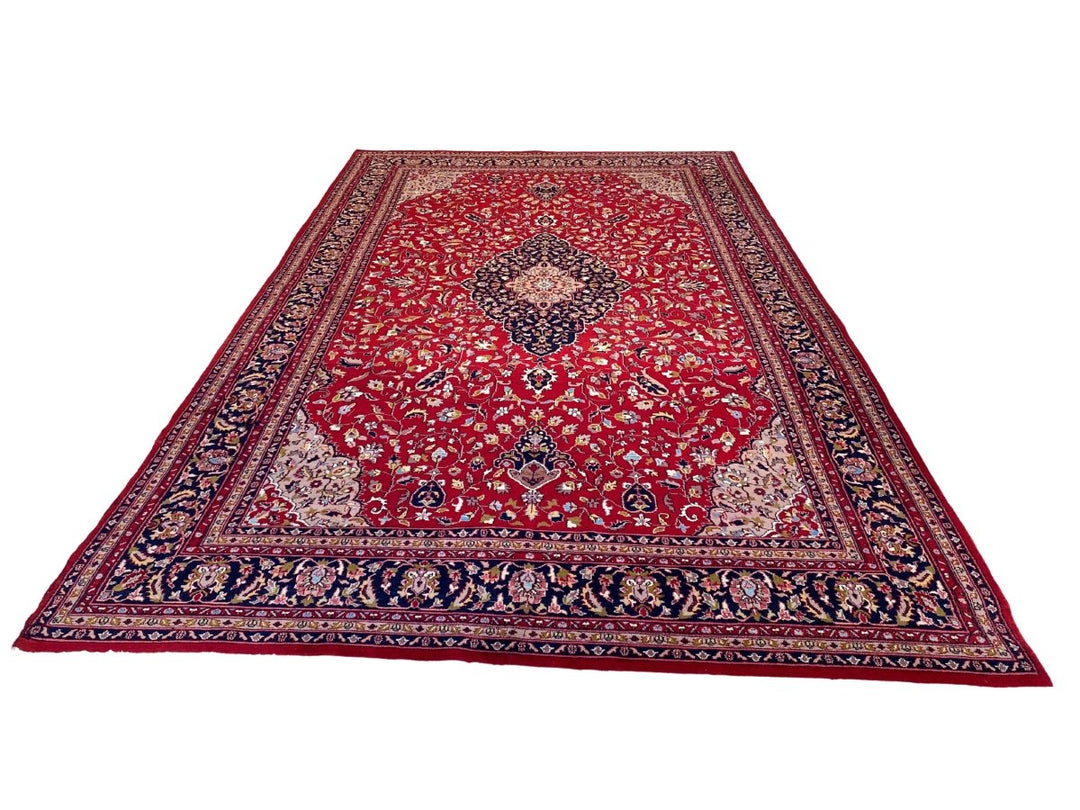 Vintage Kashan Rug - Size: 10.2 x 6.4 - Imam Carpet Co. Home