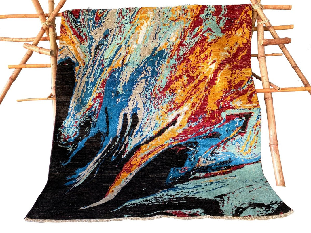 Waterfall Abstract Rug - Size: 9.1 x 6.2 - Imam Carpets - Online Shop