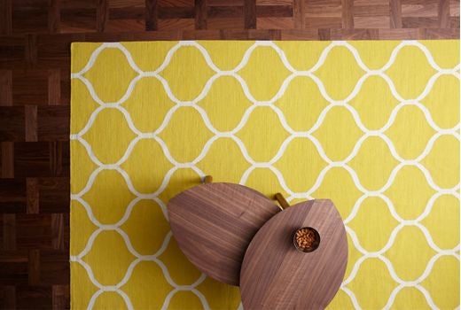 Yellow Trellis Rug - Size: 7.8 x 5.5 - Imam Carpet Co. Home